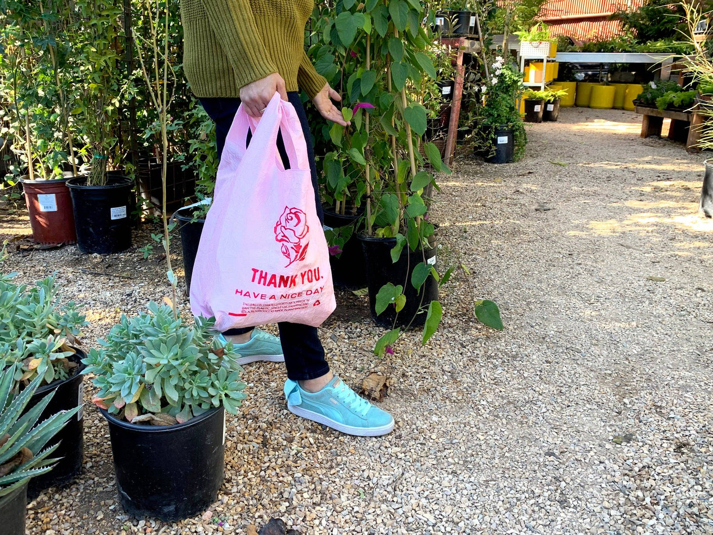 Pink Red Rose Tote