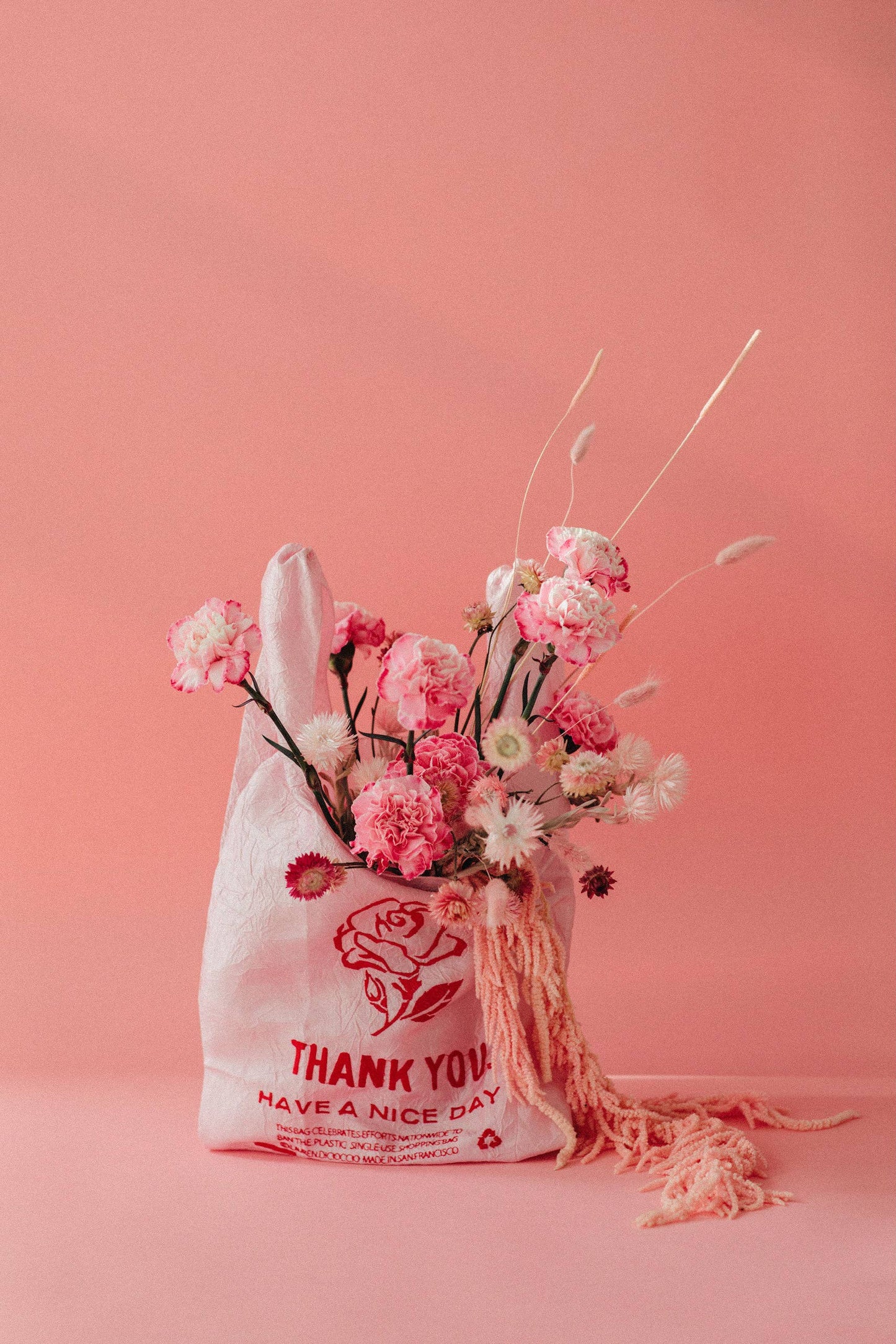 Pink Red Rose Tote